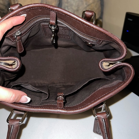 Vintage Y2K Coach Hampton Suede Satchel Bag - Picture 6 of 12